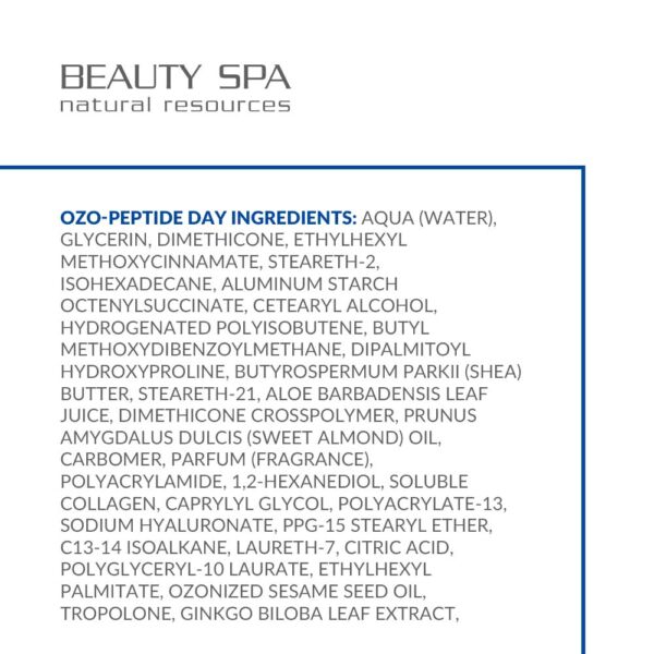 Peptid-Ozonisierte Tagescreme OZO-PEPTIDE DAY SPF 15 für alle Hauttypen BEAUTY SPA OZO-PEPTIDE DAY, 50 ml – Bild 4